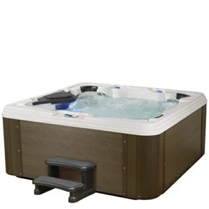 Essential-Hot-Tubs-Select-Series-100-Jet-6-Person-2023-Lounger-with-Adjustable-Massage-Features-240V-Grey-Sterling-Silver-0
