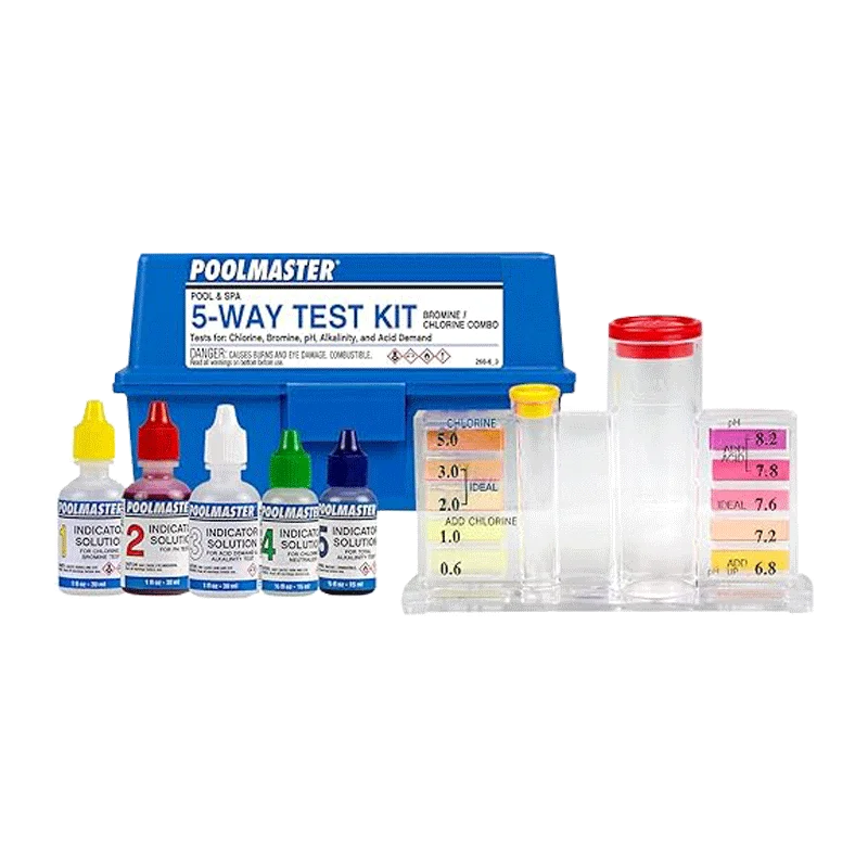 Poolmaster 22260 5-Way Swimming Pool or Spa Water Chemistry Test Kit with Case