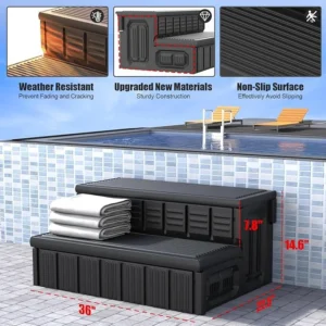 Hot Tub Stairs with Storage