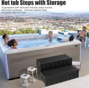 Hot Tub Stairs with Storage