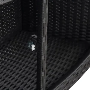 vidaXL Hot Tub Surround in Stylish Black Poly Rattan