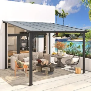 AECOJOY 10’ x 10’ Gazebo, Wall Mounted Gazebos