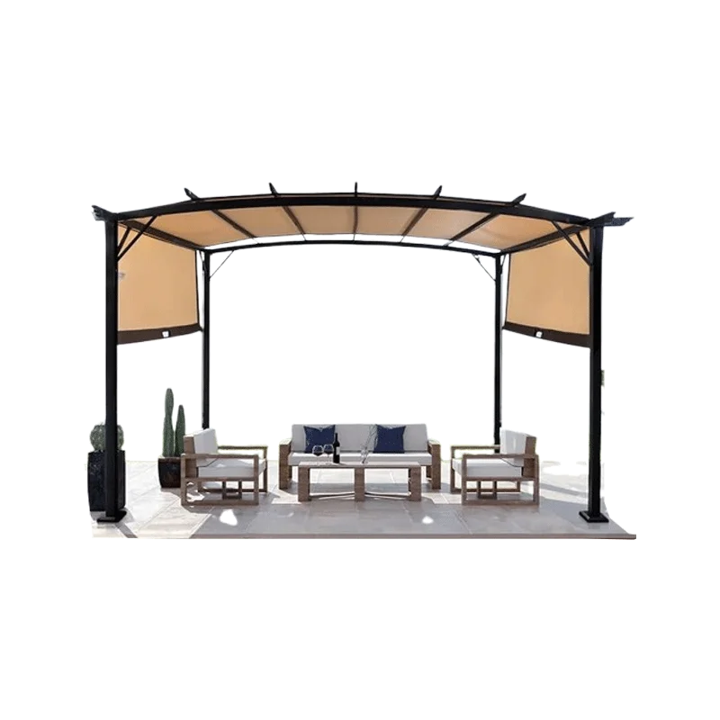 Outvita Patio Pergola, 8x12ft Arched Aluminum Gazebo
