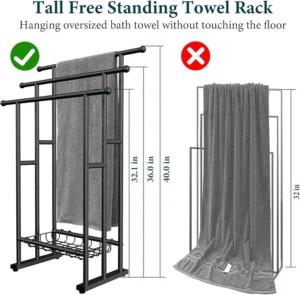Kayfia 40" H Free Standing Towel Rack
