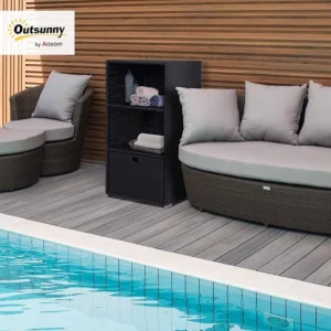 Outsunny Valet Pool Towel Rack
