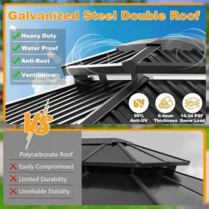 HOTEEL 10x12 Hardtop Gazebo Hot Tub Gazebo