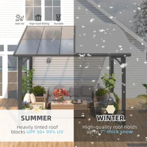 AECOJOY 10’ x 10’ Gazebo, Wall Mounted Gazebos