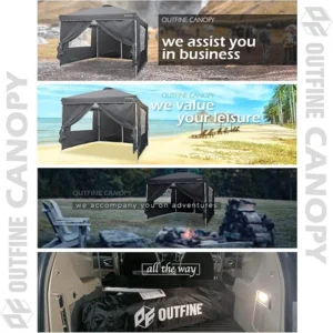 OUTFINE Canopy 10'x10' Pop Up Commercial Instant Gazebo Tent