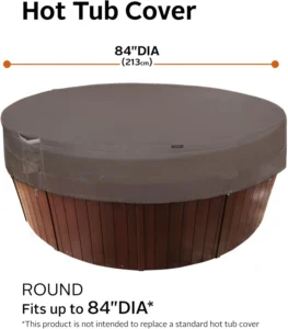 Classic Accessories Ravenna Water-Resistant Round Hot Tub Cover, 84 Inch