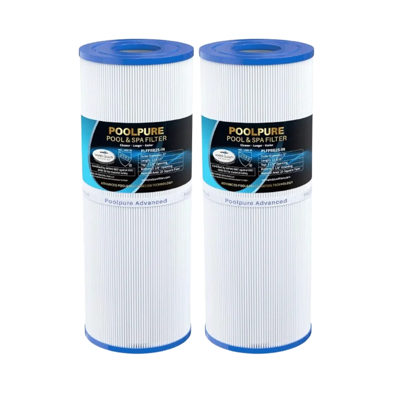 POOLPURE PLFPRB25-IN Hot Tub Filter Replace Unicel C-4326, Guardian 413-106, Filbur FC-2375, FC-2370, 3005845, 17-2327, 100586, 33521, 25392, 817-2500, 5X13 Drop in Spa Filter 2 Pack